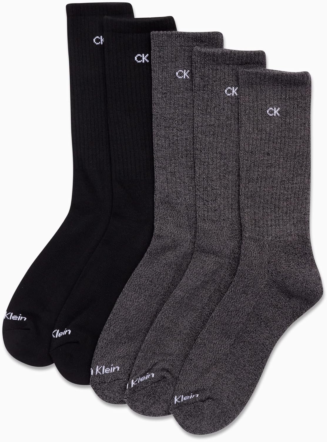 Calvin Klein Mens Crew Socks - 5 Pack Athletic Mid Calf Socks for Men (7-12) - Image 5