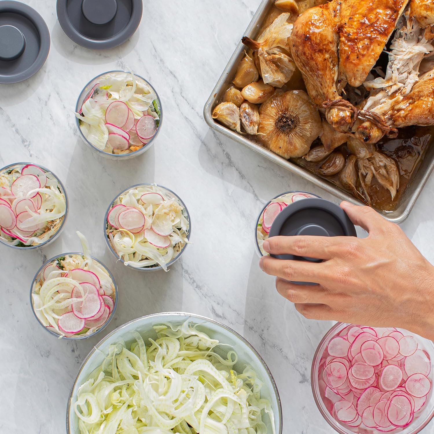 S'well Tritan Prep Bowl Set of 4, 10oz, Makes Meal Prep Easy And Convenient, Leakproof Lids, Microwavable and Dishwasher Safe, BPA Free - Image 5