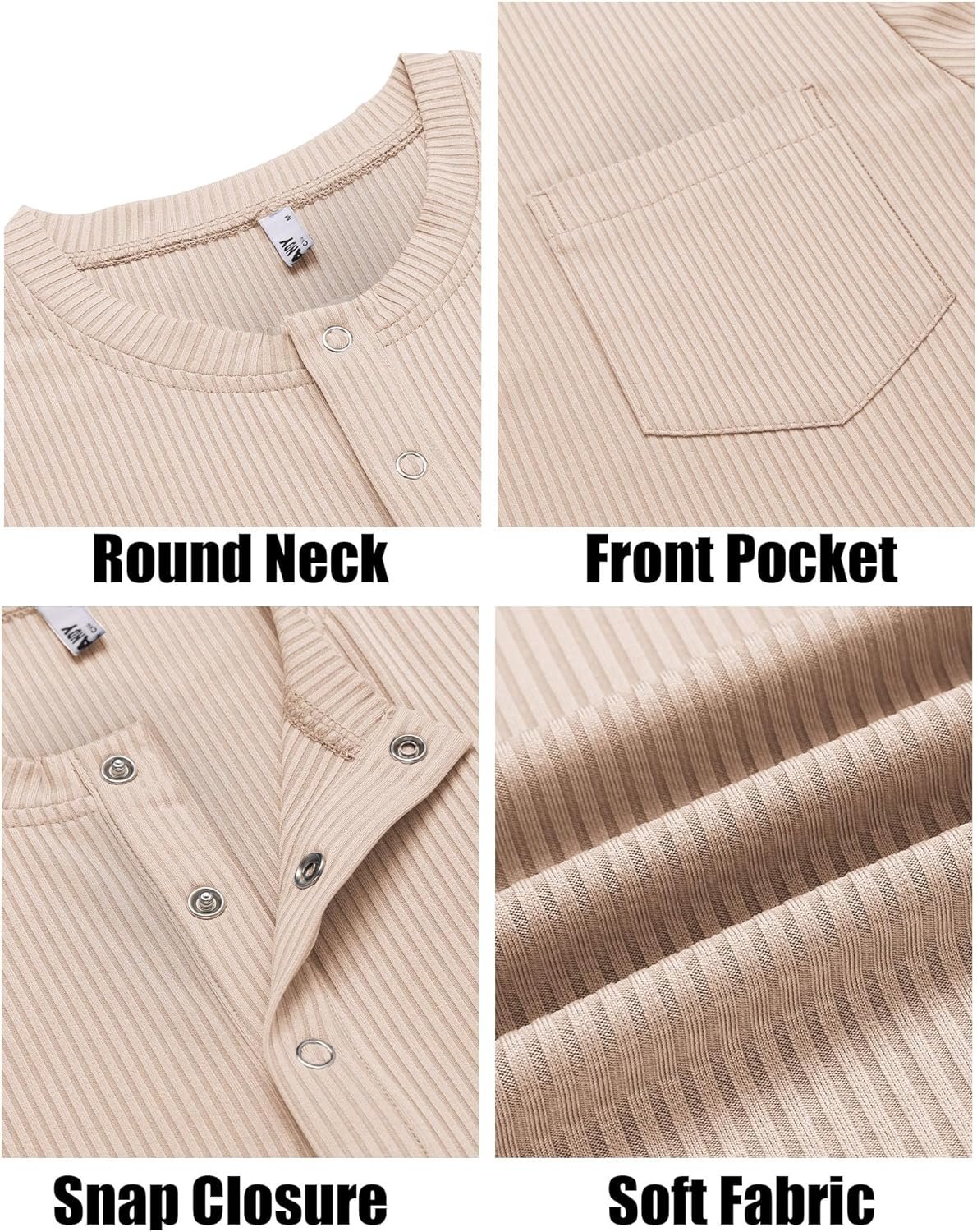 COOFANDY Mens Henley Shirts Short Sleeve Tshirt Basic Button Tees Summer Ribbed Pocket T Shirt Casual Stretch Tops - Image 6